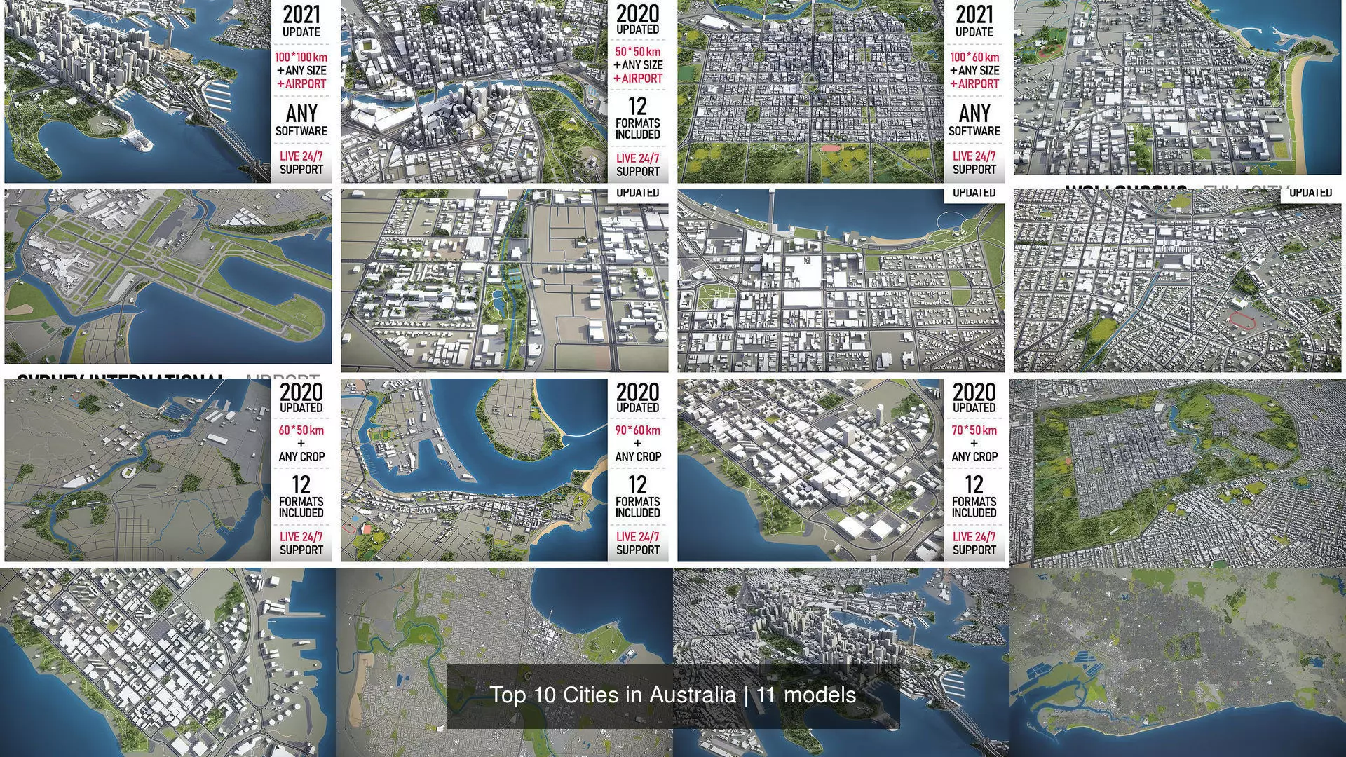 Top 10 Cities in Australia 3D Model Collection_1