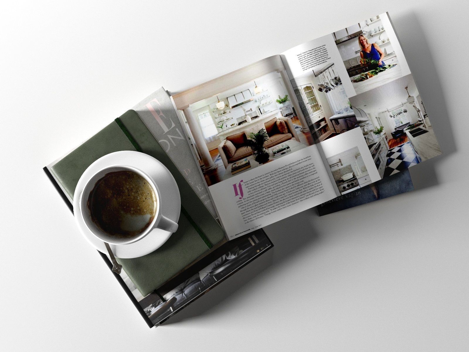 Books with Coffee Cup 3D model_1