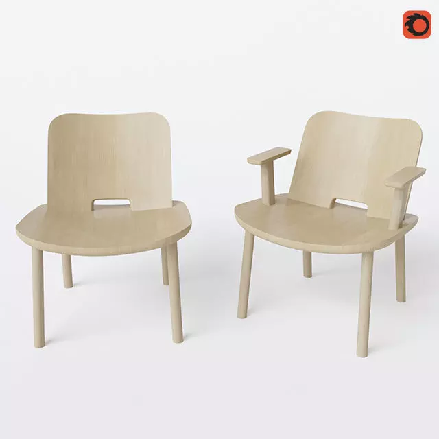 Chair Jasper Morrison Fugu 3D model