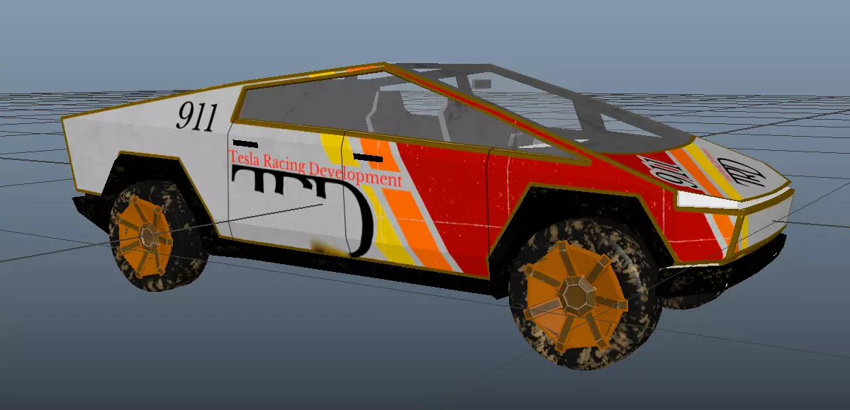 Cyber Truck 3D Model Modified Edition Game Ready Low-poly 3D model_0