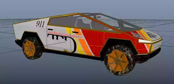 Cyber Truck 3D Model Modified Edition Game Ready Low-poly 3D model