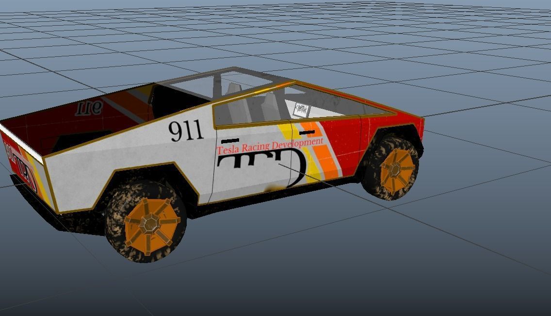 Cyber Truck 3D Model Modified Edition Game Ready Low-poly 3D model_1