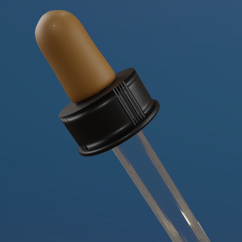 Small bottle with dropper 3D model_2
