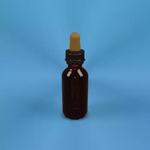 Small bottle with dropper 3D model