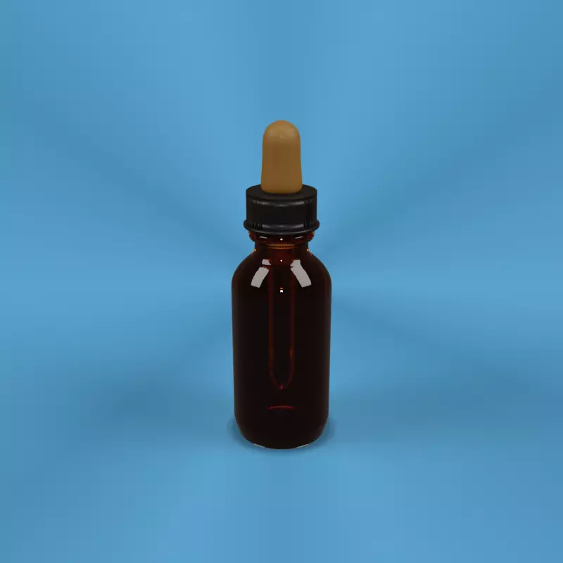 Small bottle with dropper 3D model_0