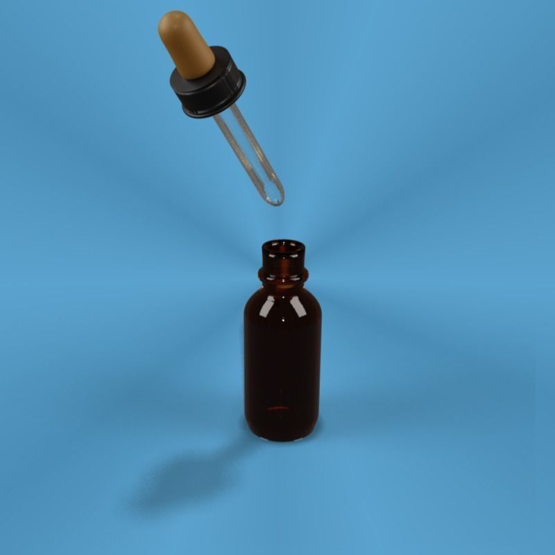 Small bottle with dropper 3D model_1