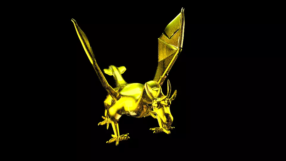 Gold dinorsaur Free 3D model