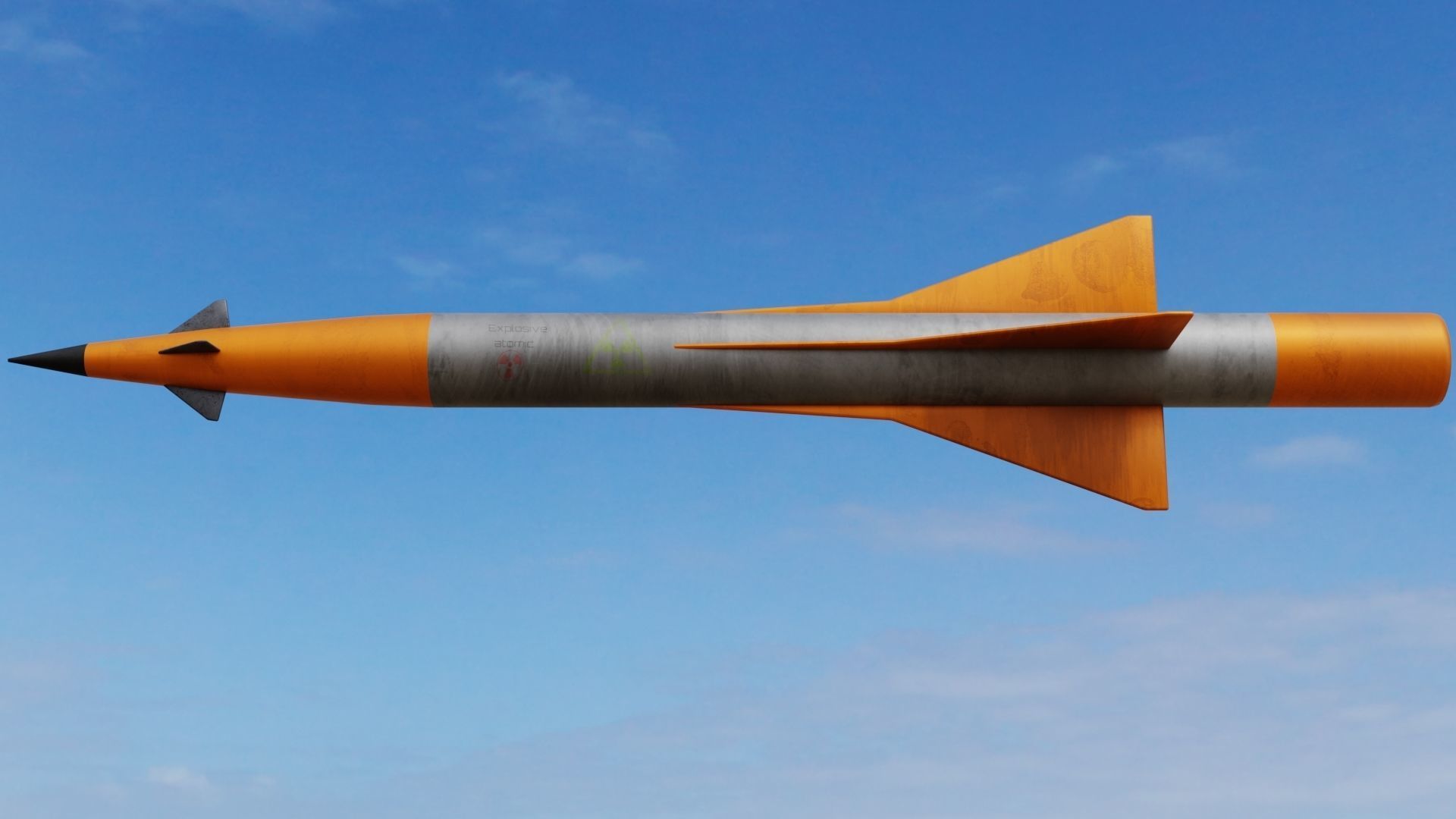 Missile pack 2 models complete textures and materials Low-poly  Low-poly 3D model_10