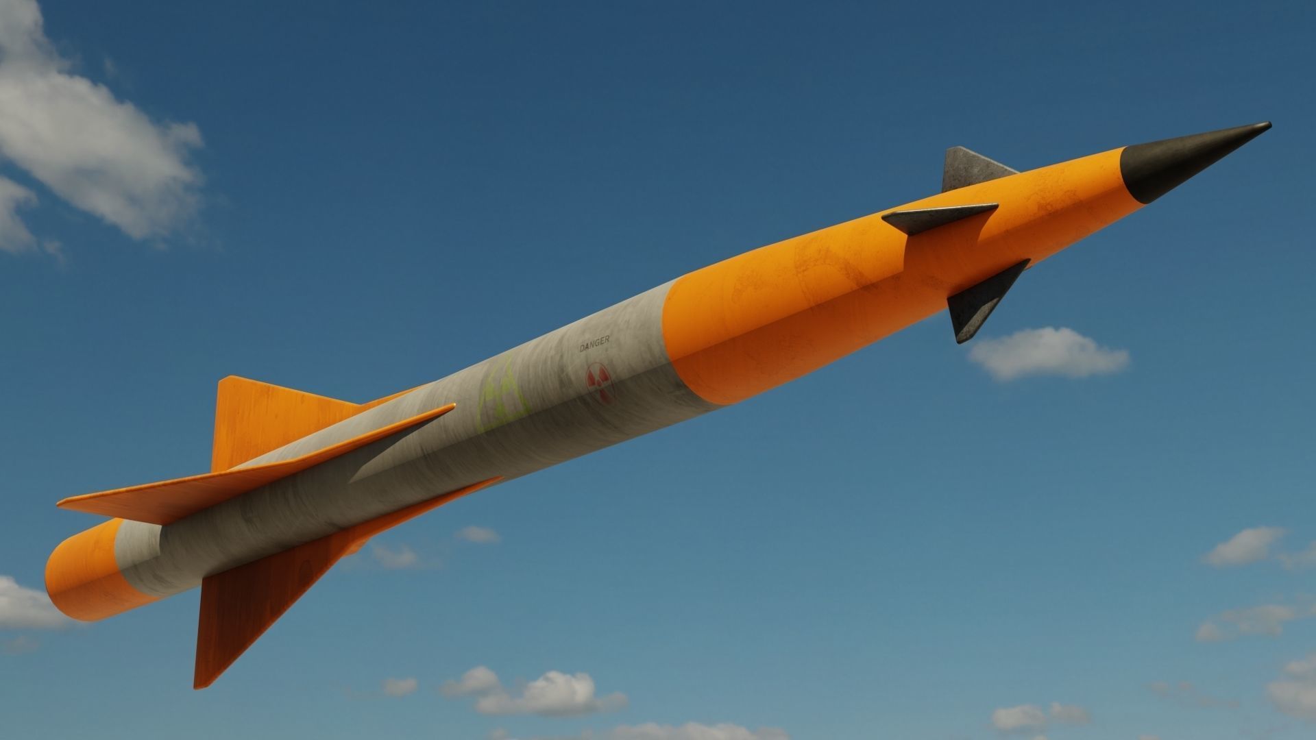 Missile pack 2 models complete textures and materials Low-poly  Low-poly 3D model_8