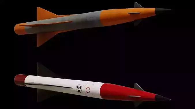 Missile pack 2 models complete textures and materials Low-poly  Low-poly 3D model