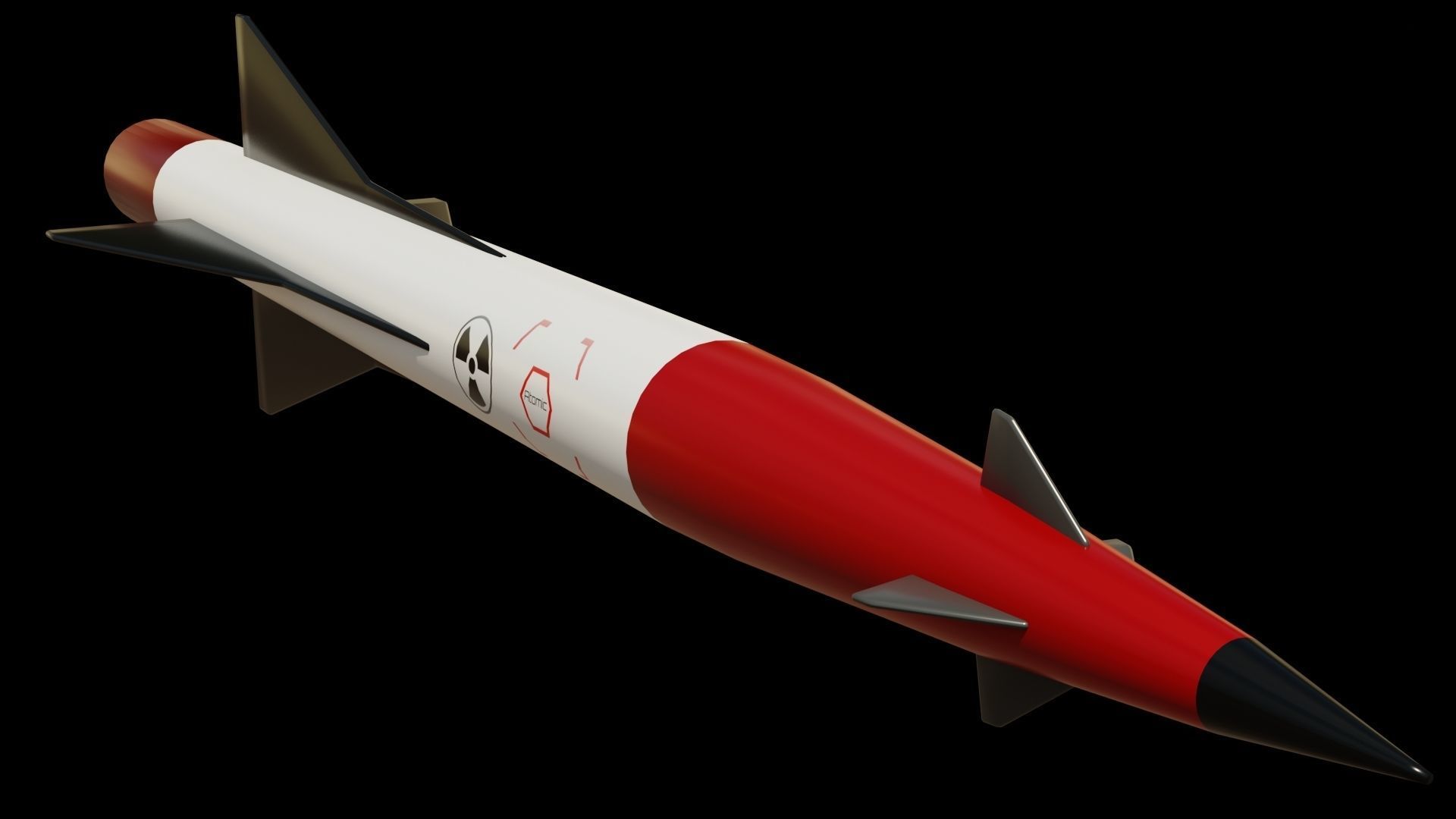 Missile pack 2 models complete textures and materials Low-poly  Low-poly 3D model_5