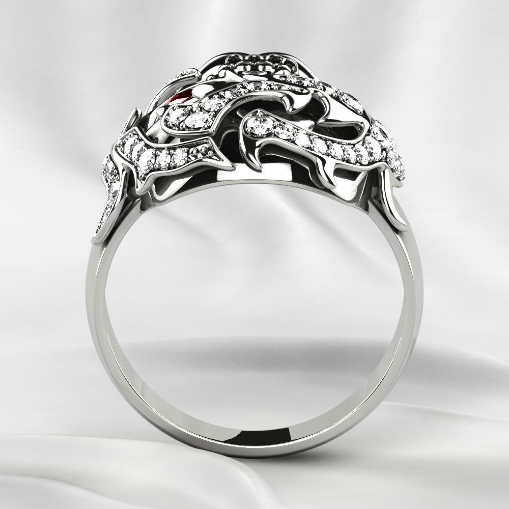 Big Pirate Skull Ring 3D print model_15