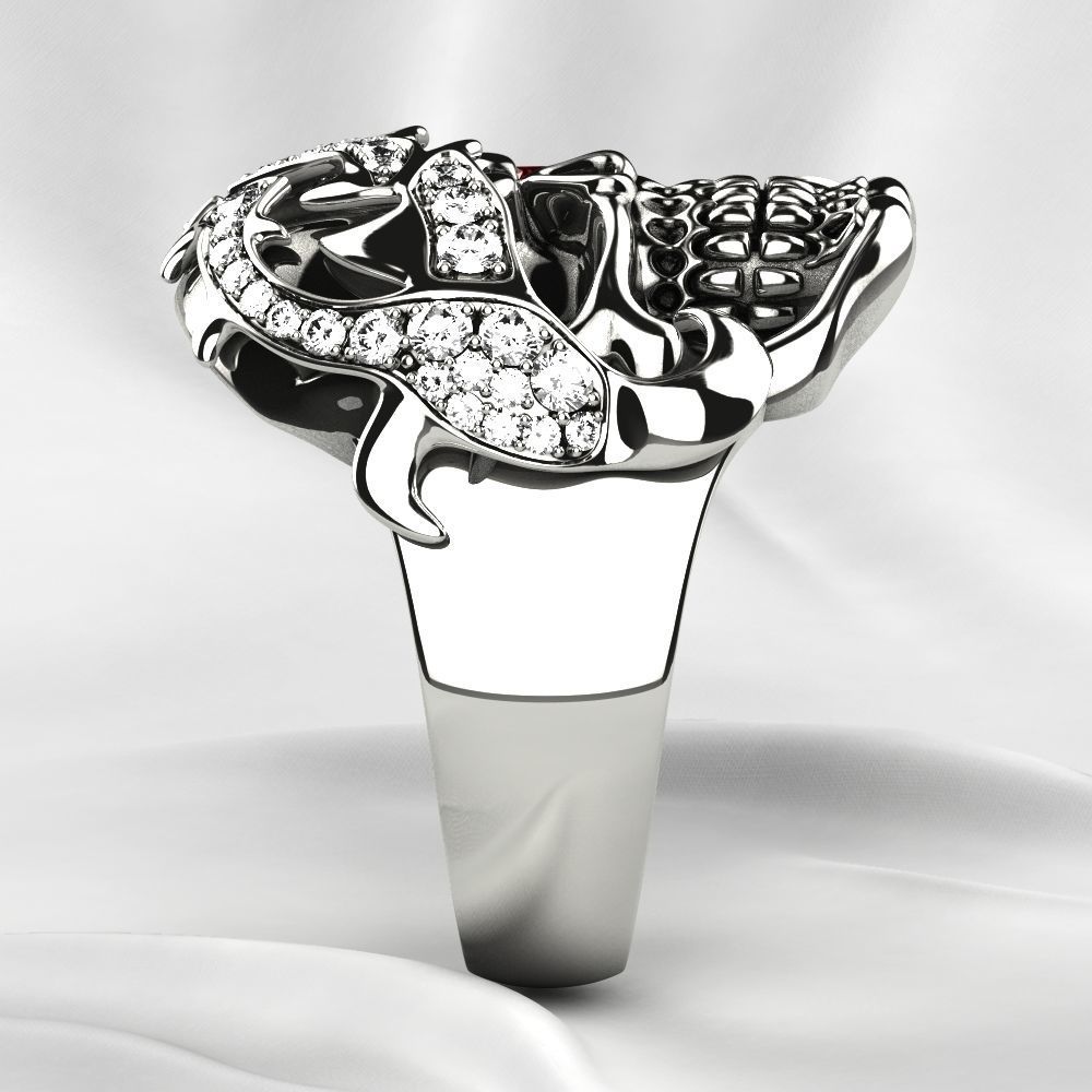 Big Pirate Skull Ring 3D print model_18