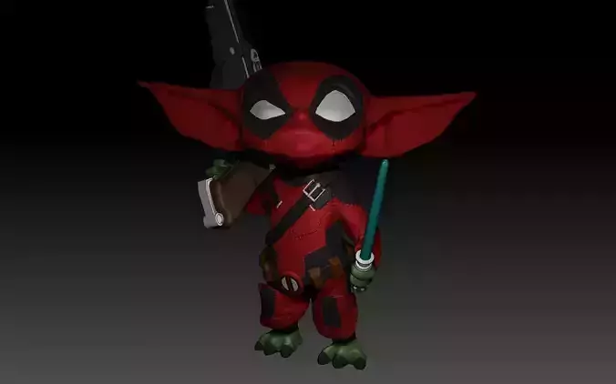 baby yoda deadpool mashup  3D print model