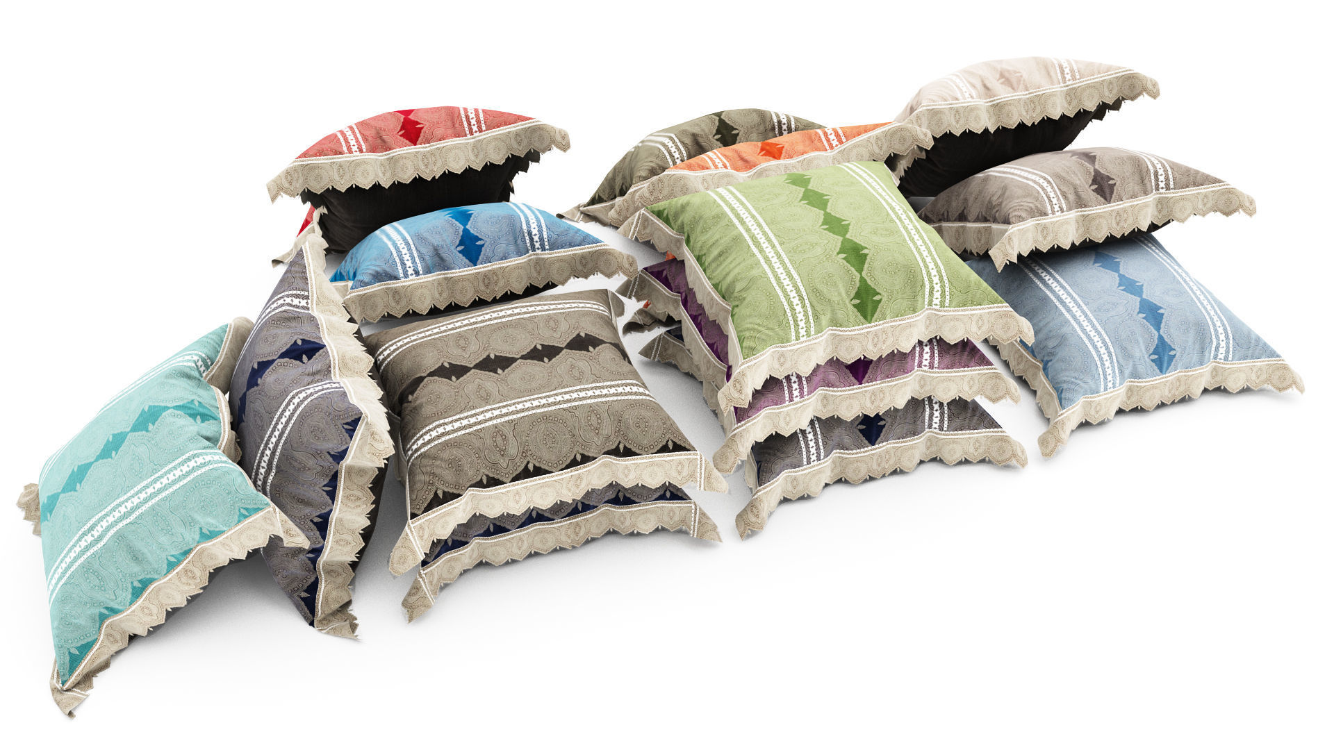 Pillows collection 79 3D model_7