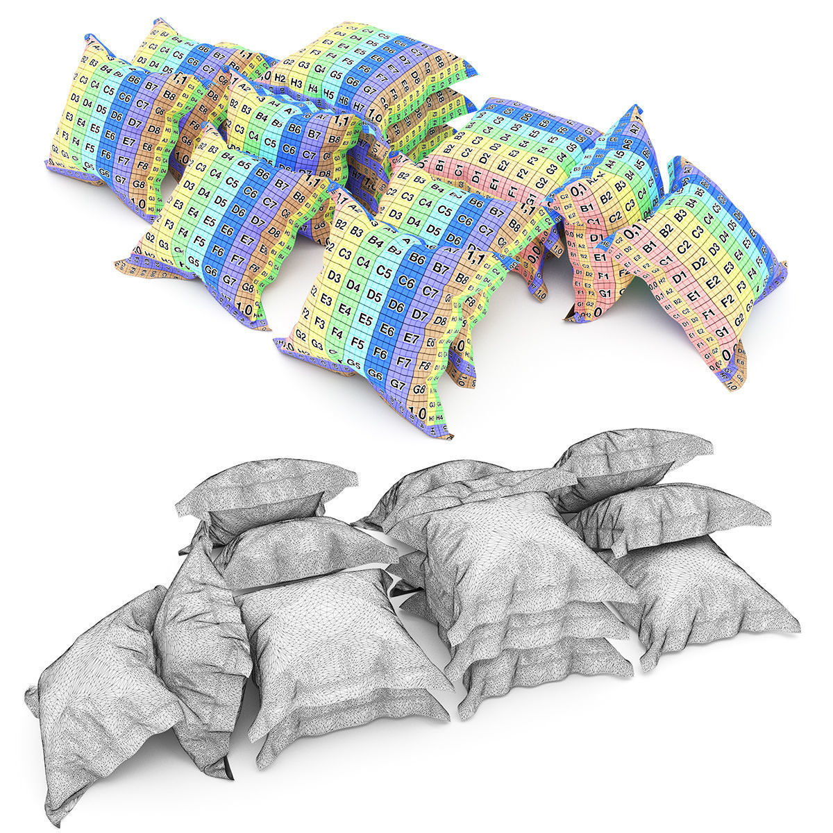 Pillows collection 79 3D model_9
