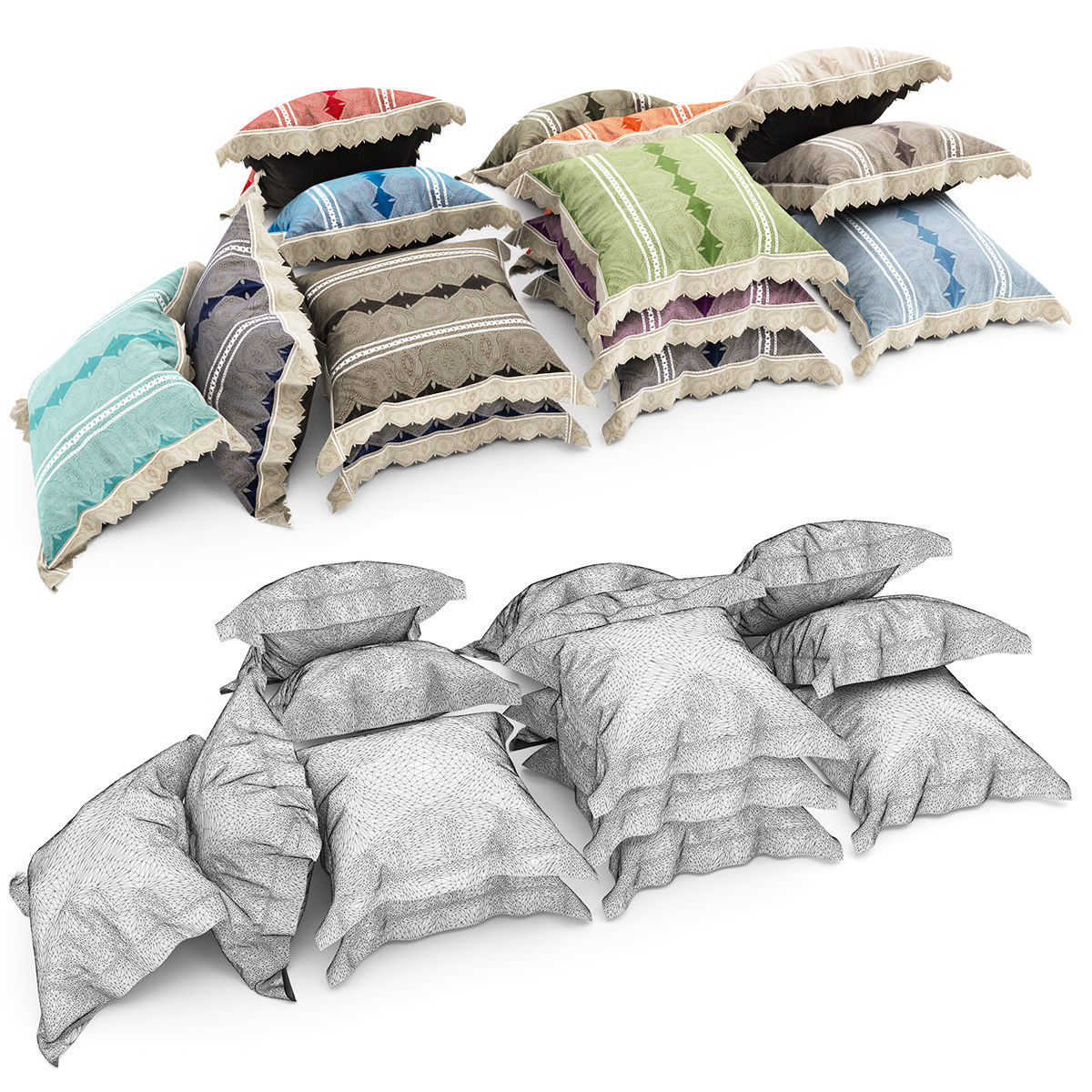 Pillows collection 79 3D model_2