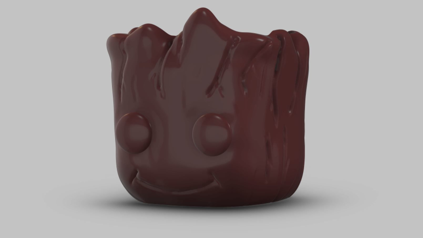 Baby Groot  Cute Head Planter Cartoon Style 3D print model_3