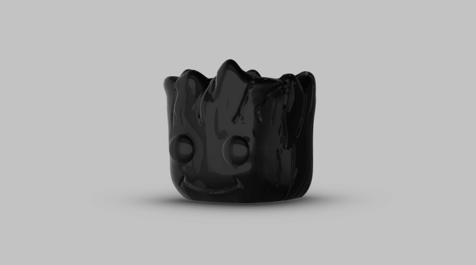 Baby Groot  Cute Head Planter Cartoon Style 3D print model_9
