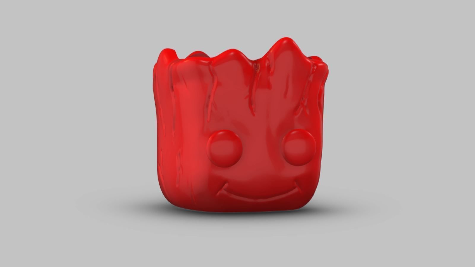 Baby Groot  Cute Head Planter Cartoon Style 3D print model_16