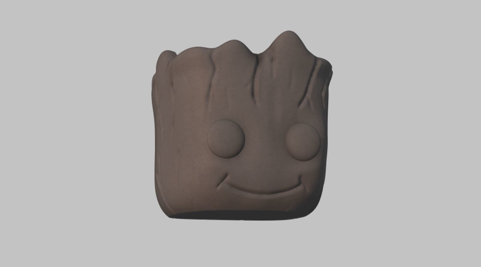 Baby Groot  Cute Head Planter Cartoon Style 3D print model_11