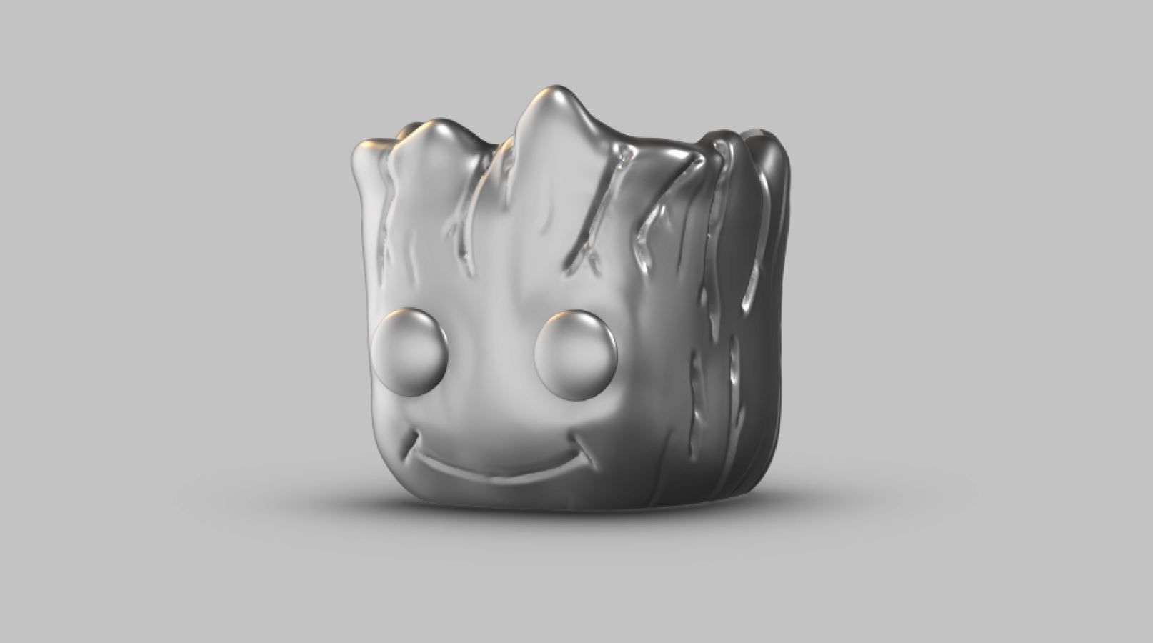 Baby Groot  Cute Head Planter Cartoon Style 3D print model_18