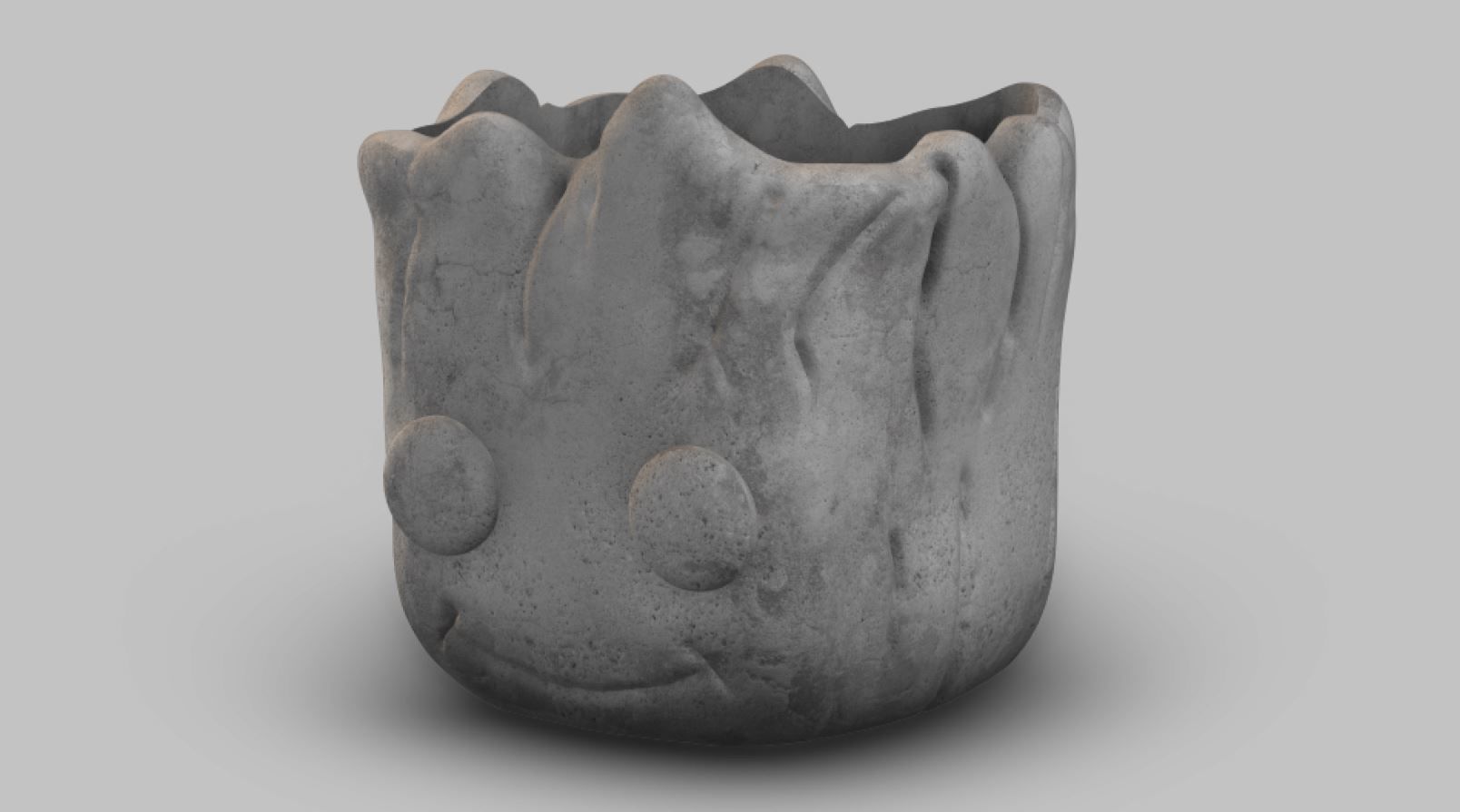 Baby Groot  Cute Head Planter Cartoon Style 3D print model_14
