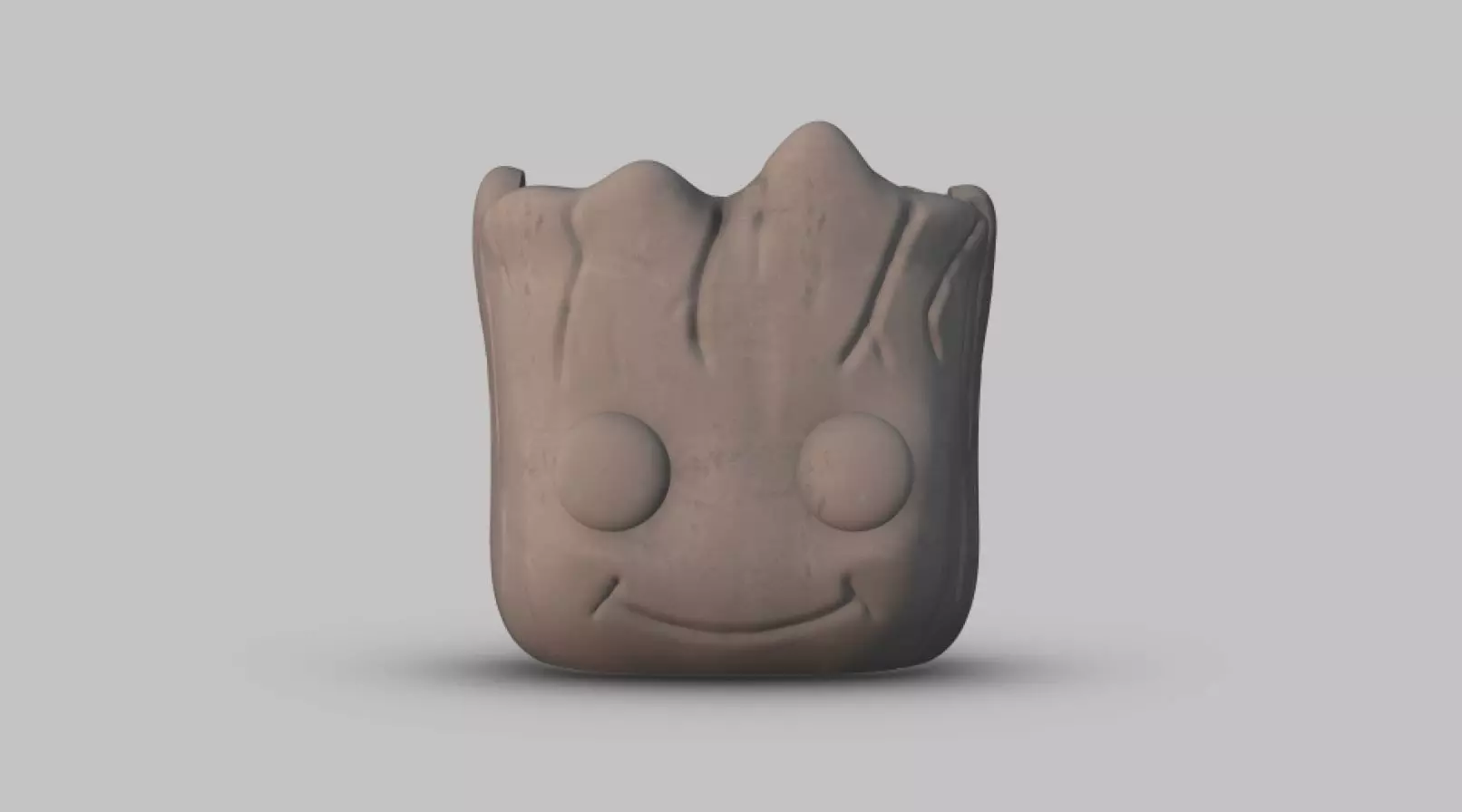 Baby Groot  Cute Head Planter Cartoon Style 3D print model_0