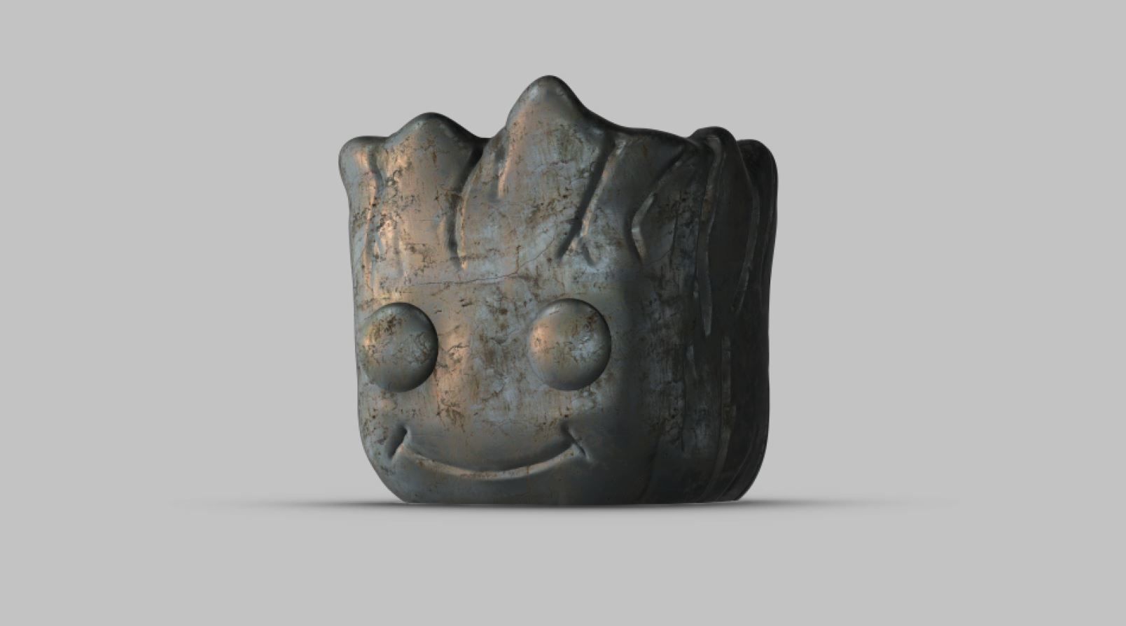 Baby Groot  Cute Head Planter Cartoon Style 3D print model_2