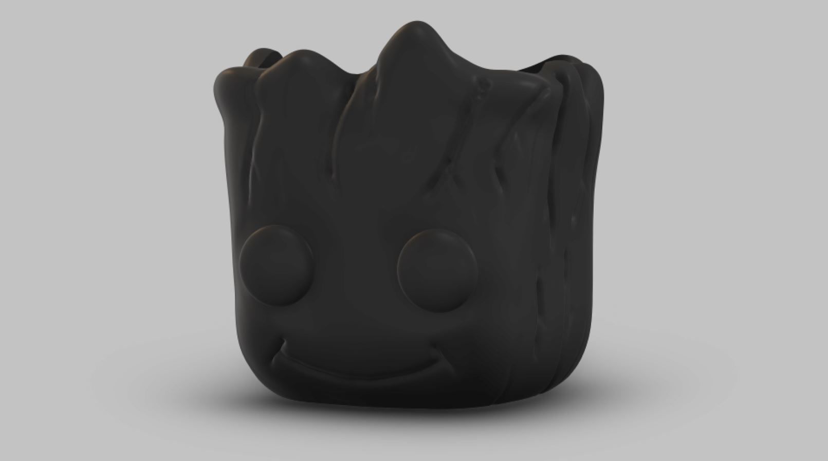 Baby Groot  Cute Head Planter Cartoon Style 3D print model_5