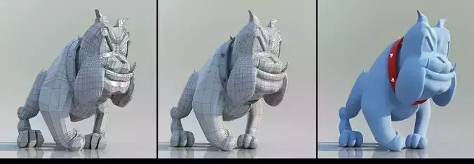 3d Model Dog cartoon