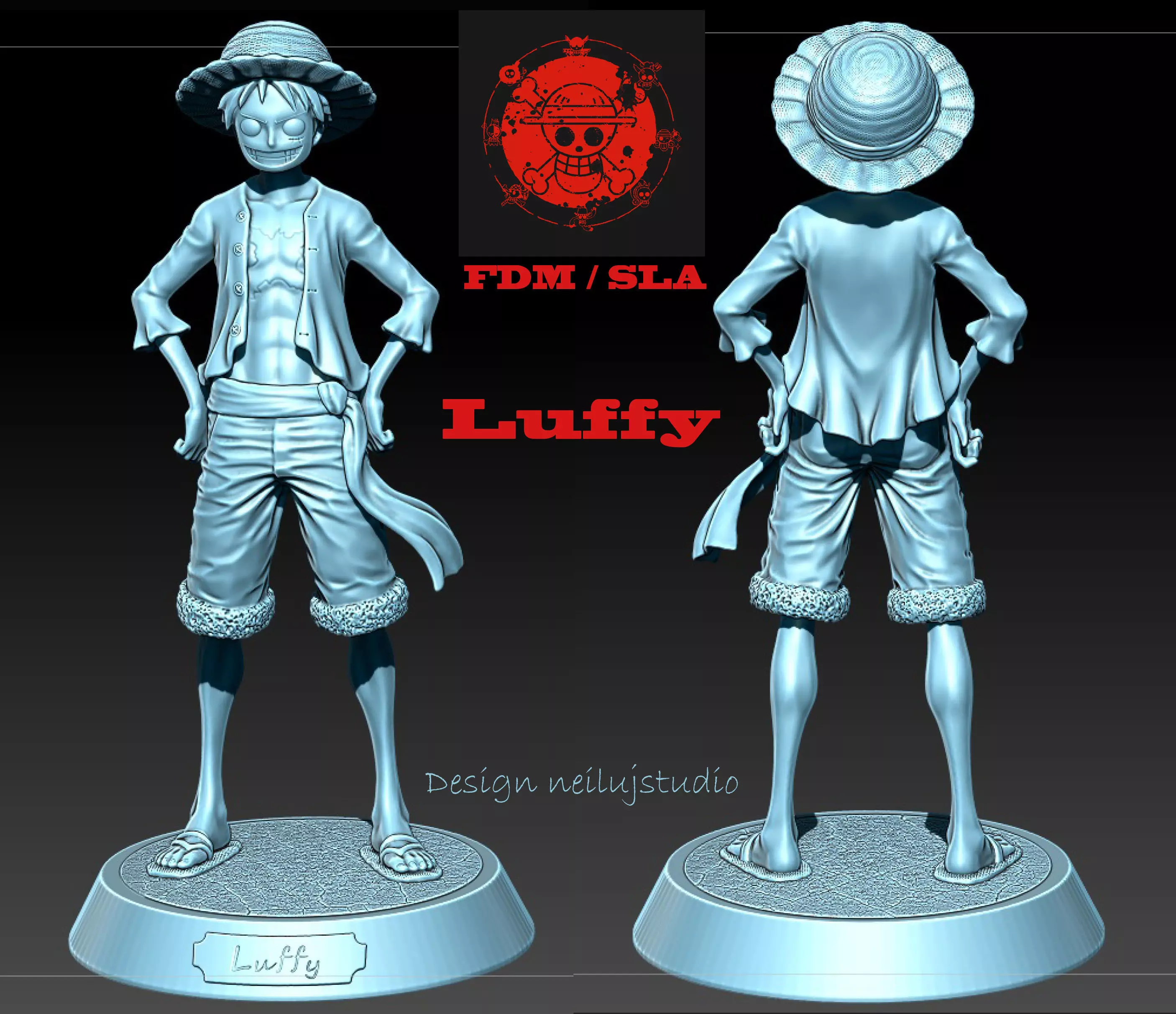 One piece Monkey D Luffy 3D model_0