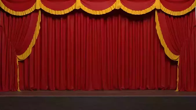 Theater curtain 3D model
