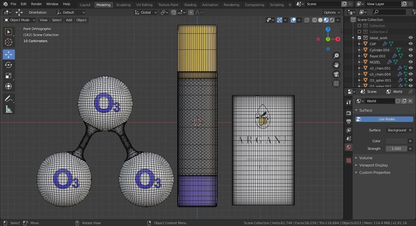 Perfume bottle Low-poly 3D model_7