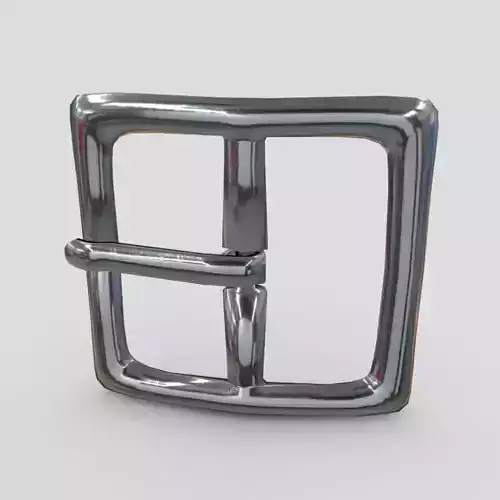 Buckle 2 metal belt Low-poly 3D model
