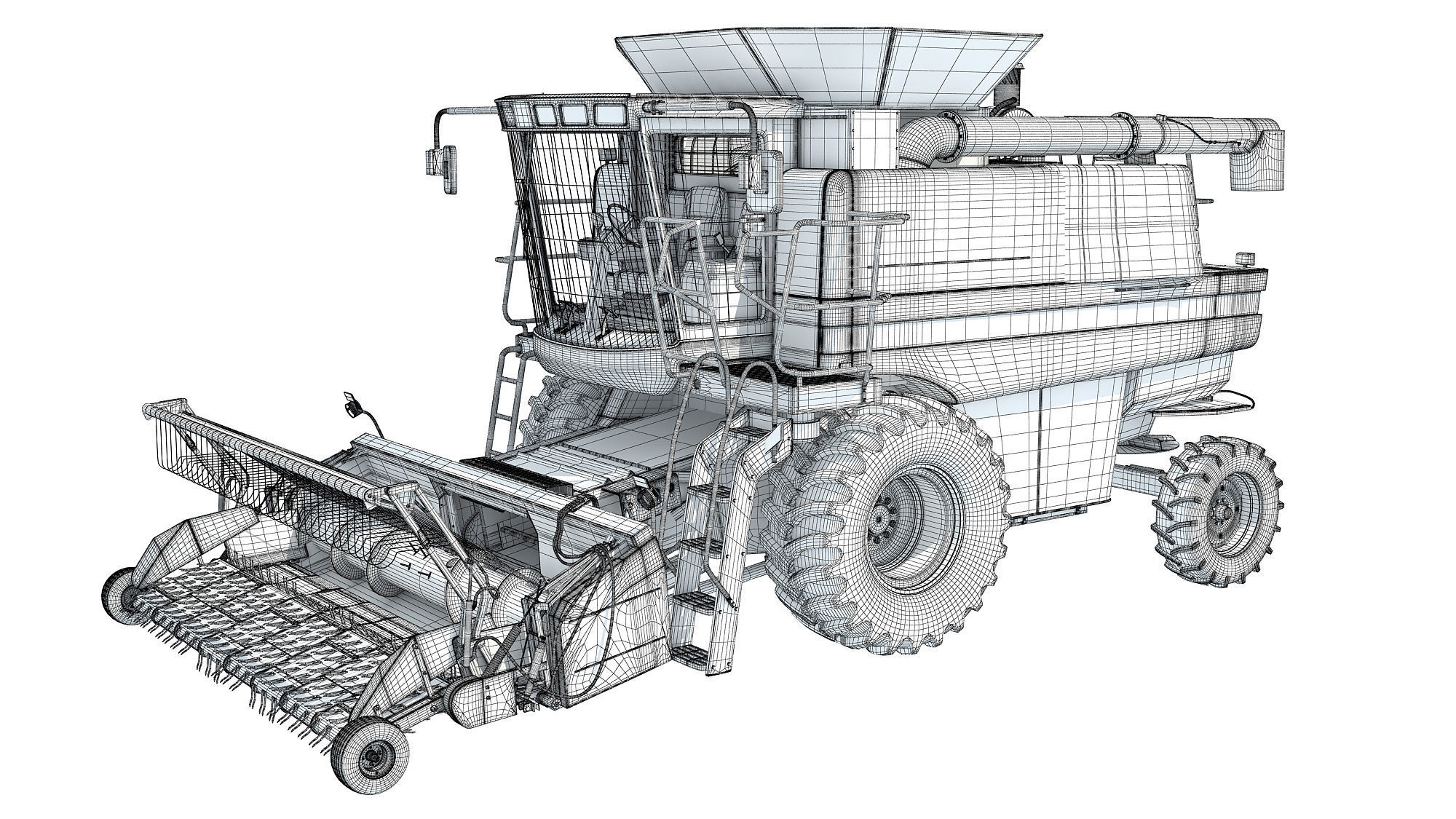 Combine Harvester 3D model_18