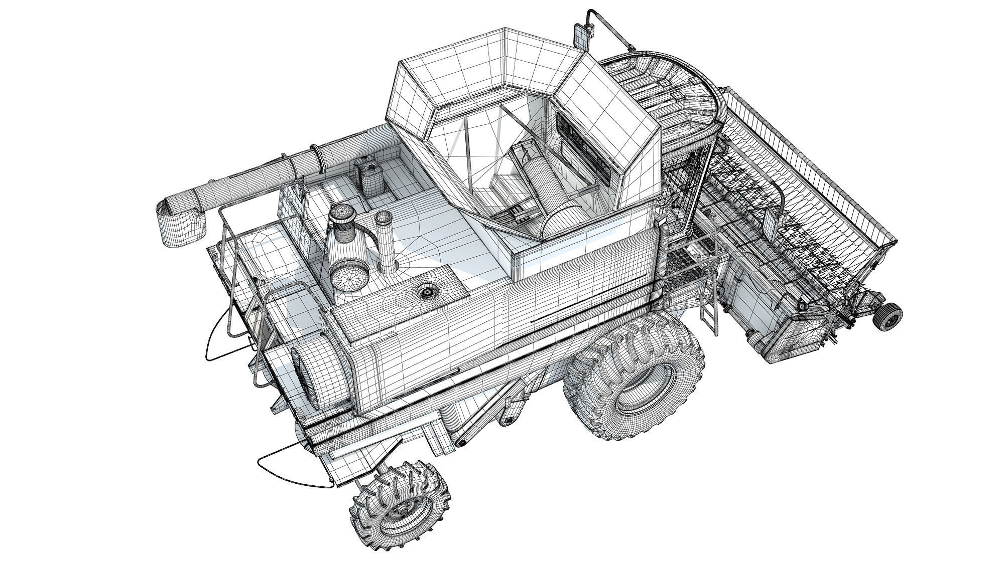 Combine Harvester 3D model_17