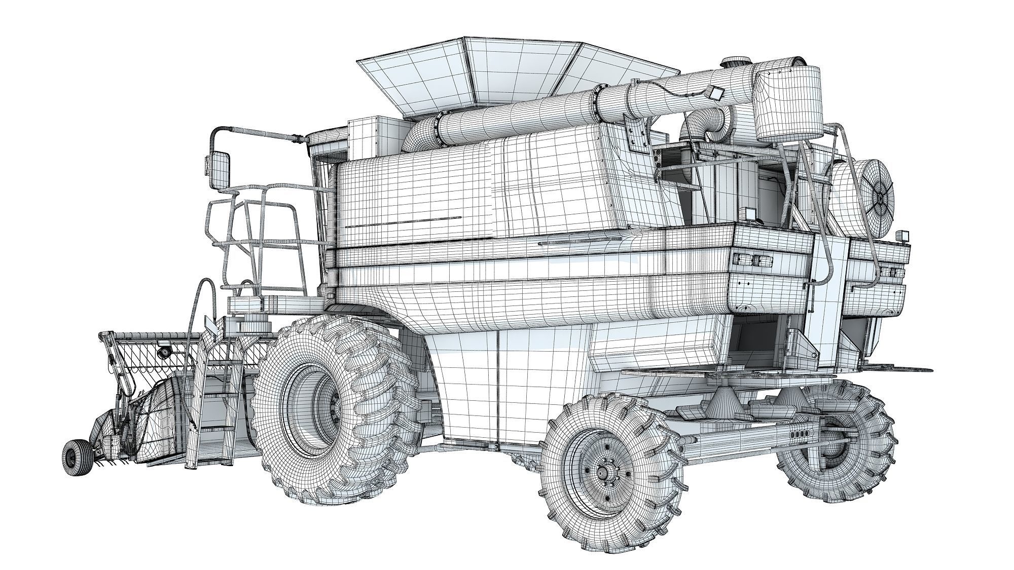 Combine Harvester 3D model_16