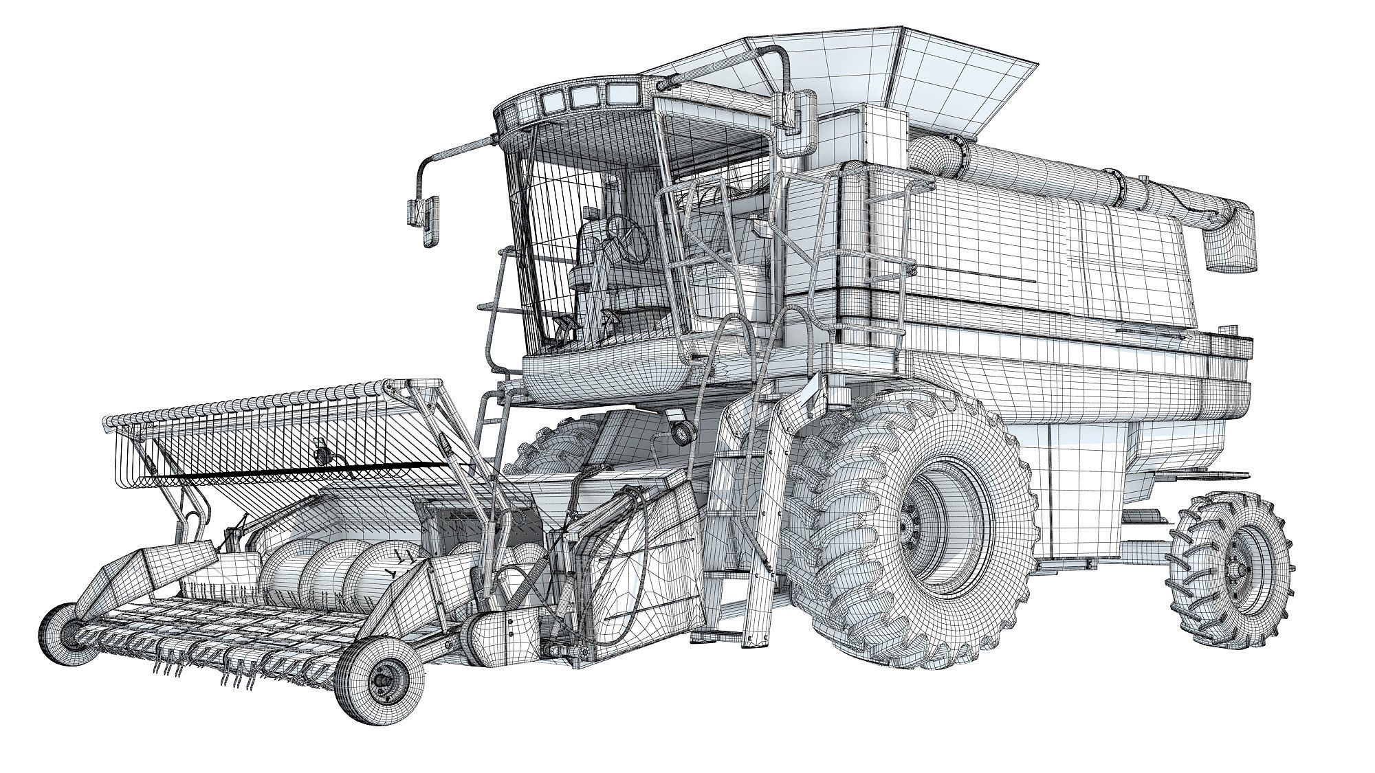 Combine Harvester 3D model_20