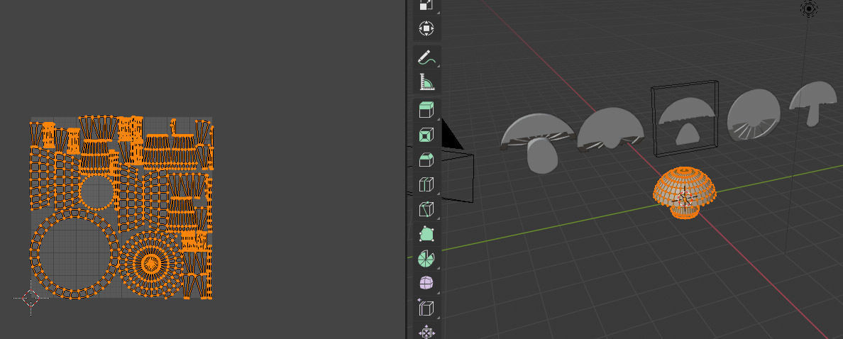 sliced and slice-able mushroom Free 3D model_1