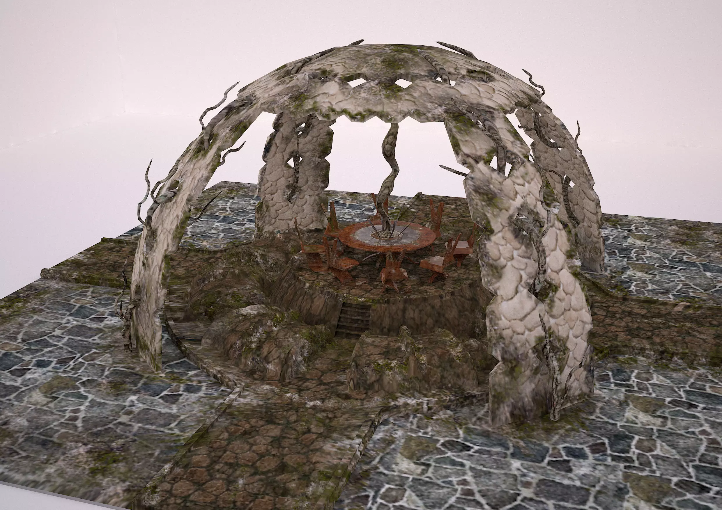 yuvarlak masa round table 3D model