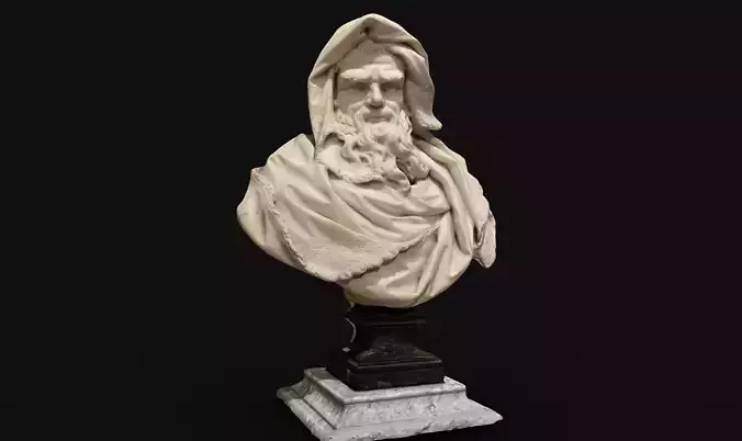 Wizard Statue Bust HQ 3D scan photogrammetry 