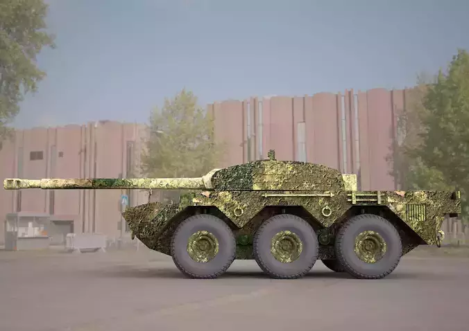 military panzer 3d model 3D model