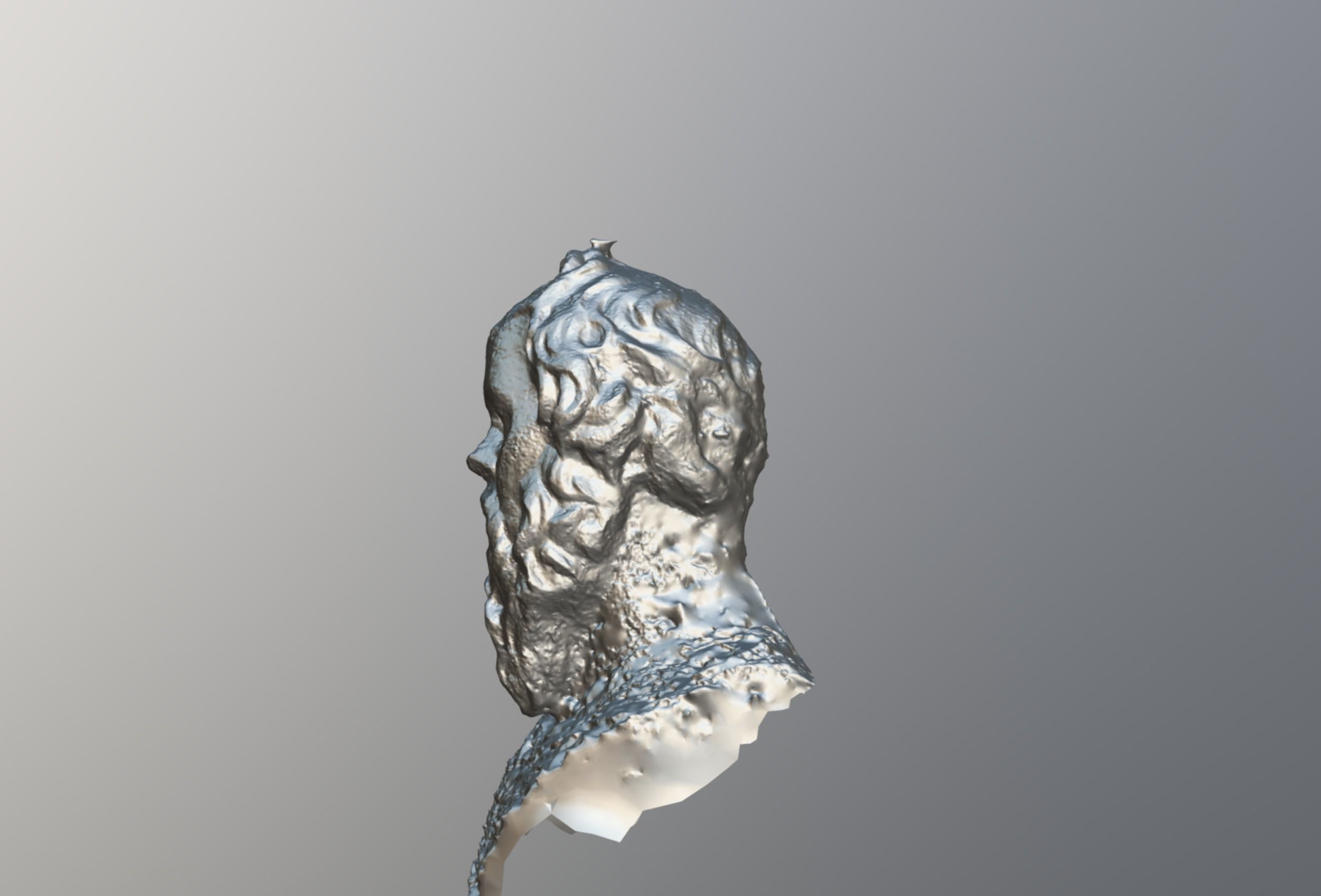 Socrates Statue Bust 3D scan raw photogrammetry 3D model_19