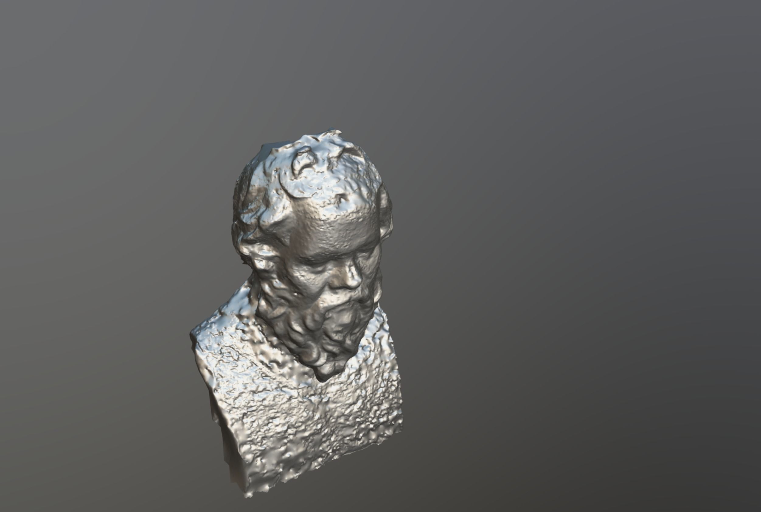 Socrates Statue Bust 3D scan raw photogrammetry 3D model_17