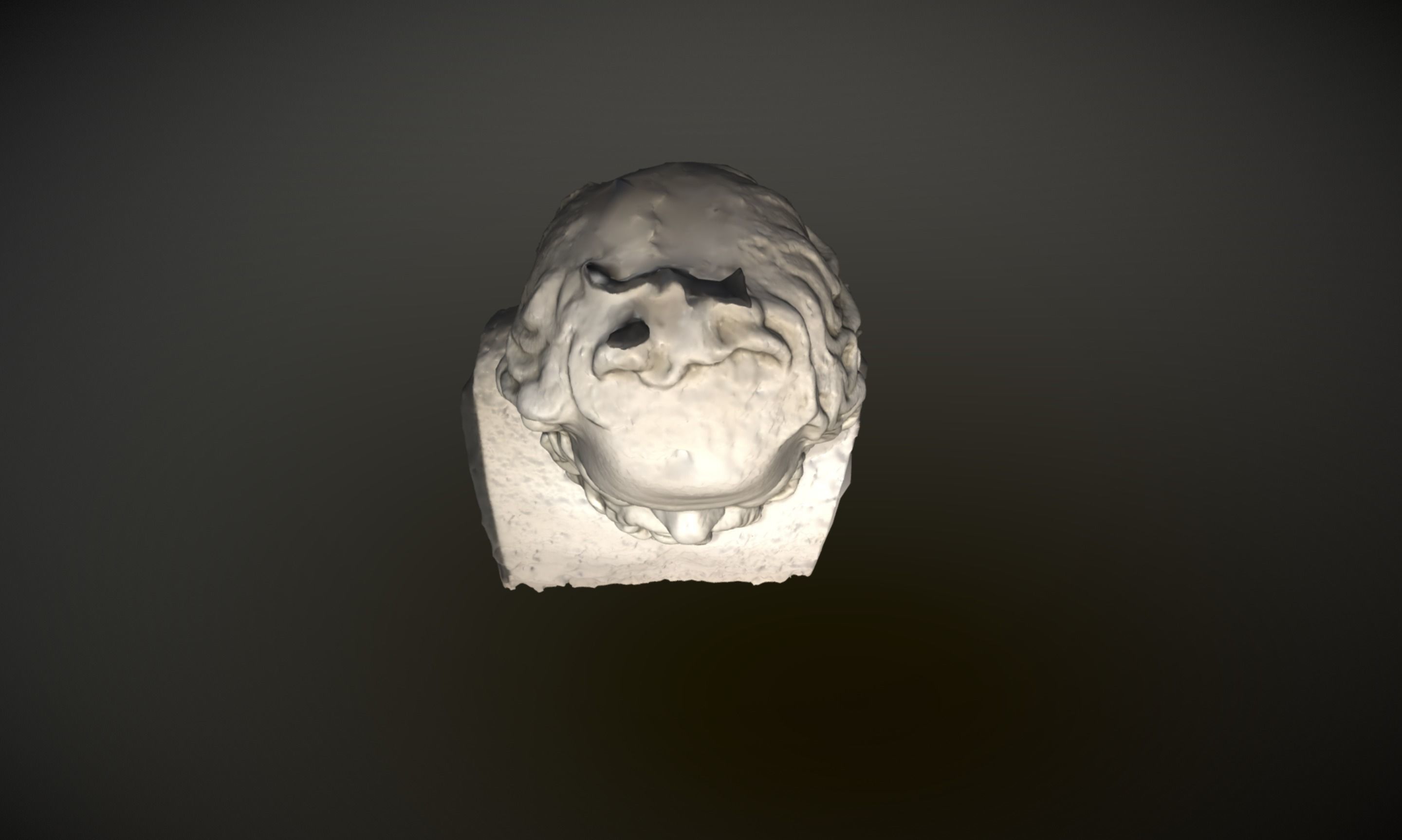 Socrates Statue Bust 3D scan raw photogrammetry 3D model_4