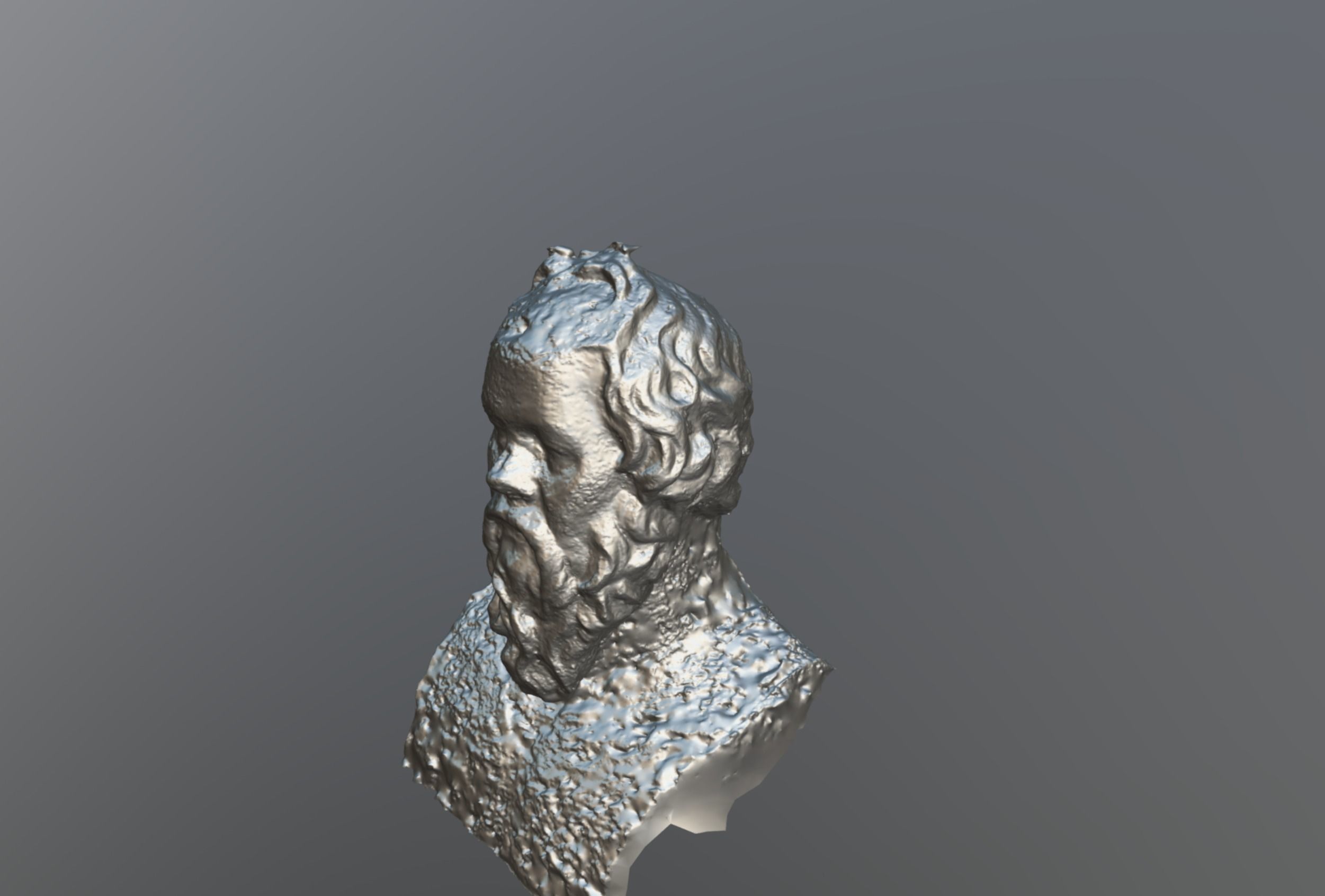 Socrates Statue Bust 3D scan raw photogrammetry 3D model_18