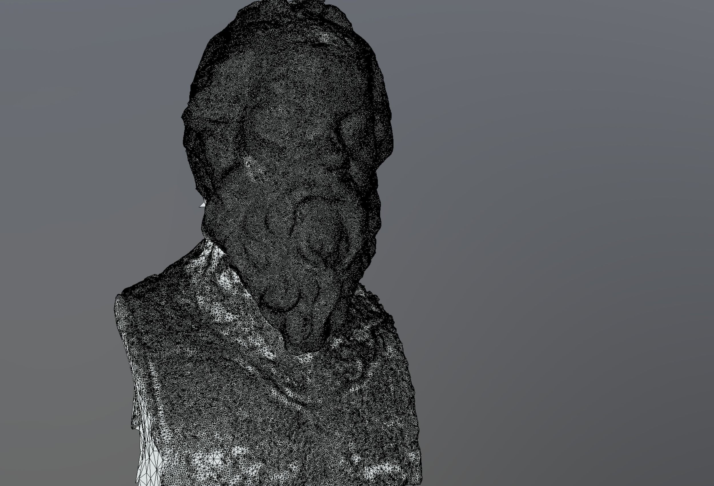 Socrates Statue Bust 3D scan raw photogrammetry 3D model_12