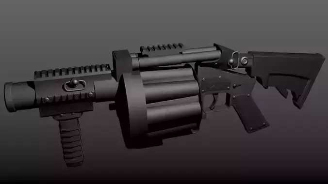 GrenadeLauncher gun Low-poly 3D model