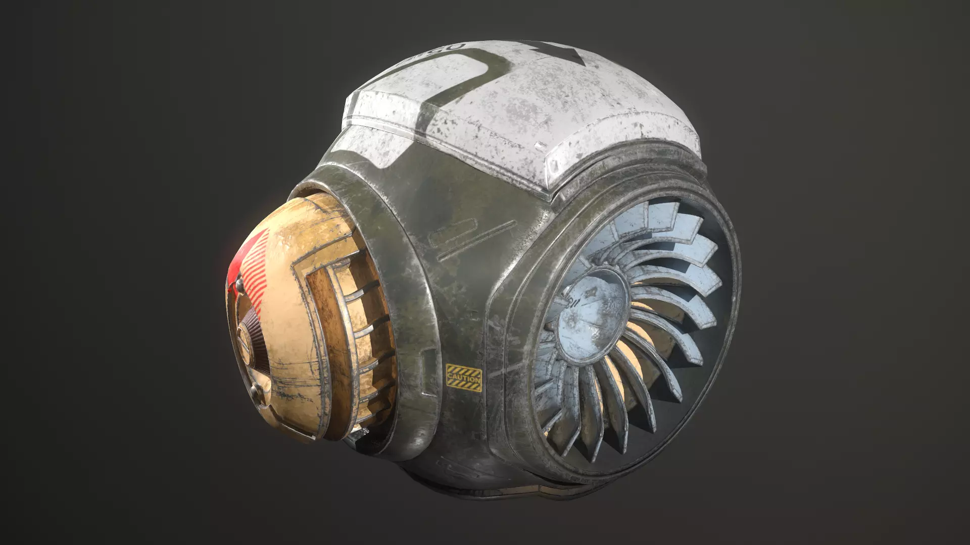 Robot Flyer Low-poly 3D model_0